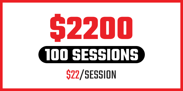 100 sessions at $22/session for $2200