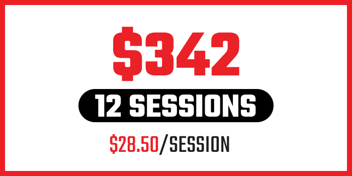 12 sessions at $28.50/session for $342