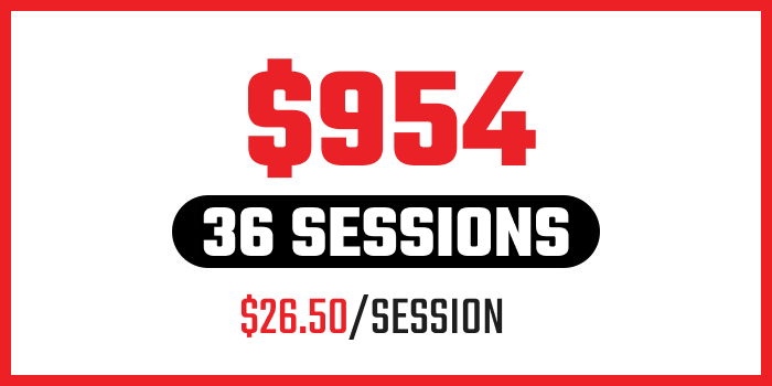 36 sessions at $26.50/session for $954
